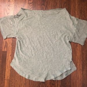 Green Free People Boat Neck Top